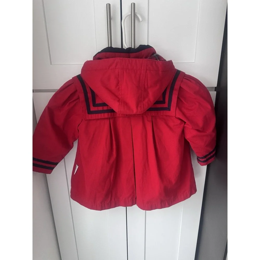 Vintage london‎ fog sailor red winter coat Dress 18M